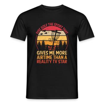 Disc Golf Player Disc Golfer Frisbee Player Par Pu - Men's T-Shirt - black - Front - AI Model Male 178 light (178cm)