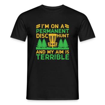 Disc Golf Player Disc Golfer Frisbee Player Par Pu - Männer T-Shirt - Schwarz - Vorne - AI Model Male 178 light (178cm)