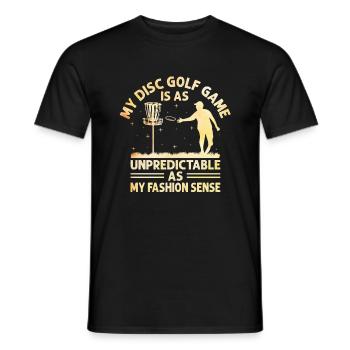 Disc Golf Player Disc Golfer Frisbee Player Par Pu - Men's T-Shirt - black - Front - AI Model Male 178 light (178cm)
