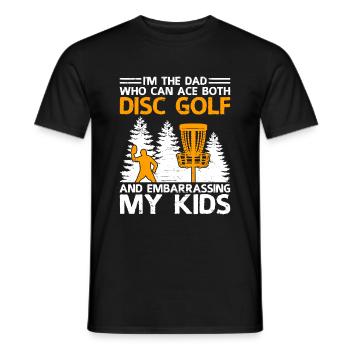 Disc Golf Player Disc Golfer Frisbee Player Par Pu - Men's T-Shirt - black - Front - AI Model Male 178 light (178cm)