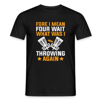 Disc Golf Player Disc Golfer Frisbee Player Par Pu - Men's T-Shirt - black - Front - AI Model Male 178 light (178cm)