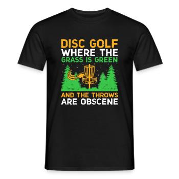 Disc Golf Player Disc Golfer Frisbee Player Par Pu - Men's T-Shirt - black - Front - AI Model Male 178 light (178cm)