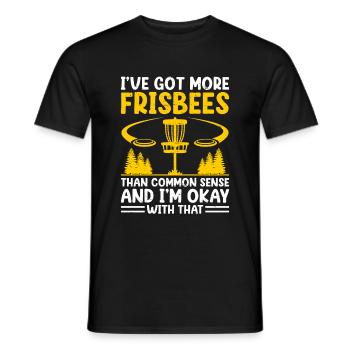 Disc Golf Player Disc Golfer Frisbee Player Par Pu - Männer T-Shirt - Schwarz - Vorne - AI Model Male 178 light (178cm)