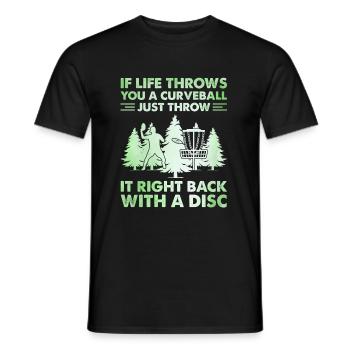 Disc Golf Player Disc Golfer Frisbee Player Par Pu - Männer T-Shirt - Schwarz - Vorne - AI Model Male 178 light (178cm)