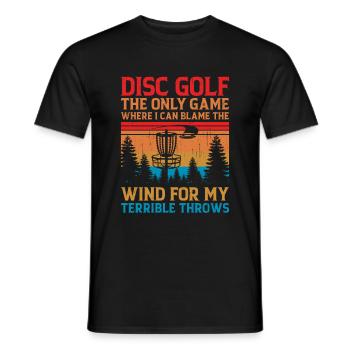 Disc Golf Player Disc Golfer Frisbee Player Par Pu - Men's T-Shirt - black - Front - AI Model Male 178 light (178cm)
