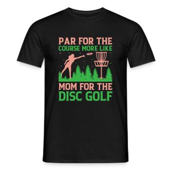 Disc Golf Player Disc Golfer Frisbee Player Par Pu - T-shirt homme - noir - Devant - AI Model Male 178 light (178cm)