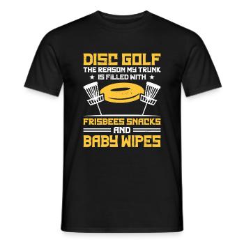 Disc Golf Player Disc Golfer Frisbee Player Par Pu - Men's T-Shirt - black - Front - AI Model Male 178 light (178cm)