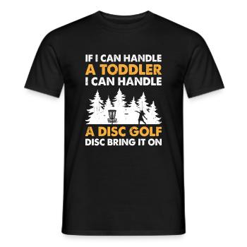 Disc Golf Player Disc Golfer Frisbee Player Par Pu - Men's T-Shirt - black - Front - AI Model Male 178 light (178cm)