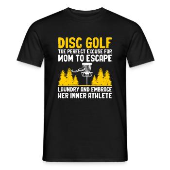 Disc Golf Player Disc Golfer Frisbee Player Par Pu - T-shirt homme - noir - Devant - AI Model Male 178 light (178cm)