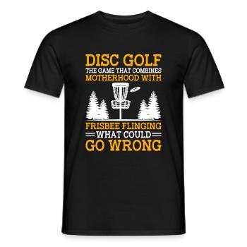 Disc Golf Player Disc Golfer Frisbee Player Par Pu - Men's T-Shirt - black - Front - AI Model Male 178 light (178cm)