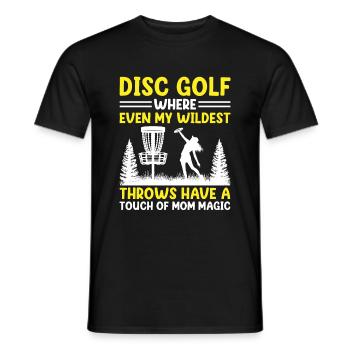 Disc Golf Player Disc Golfer Frisbee Player Par Pu - T-shirt homme - noir - Devant - AI Model Male 178 light (178cm)