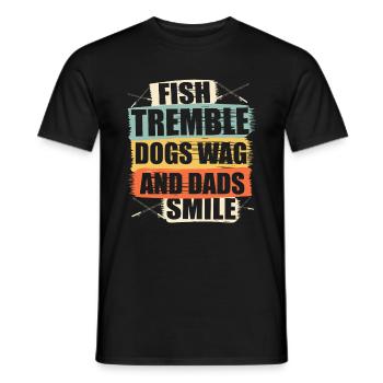 Propriétaires de chiens de pêche Amoureux des chiens Entonnoir de pêche parfait - T-shirt homme - noir - Devant - AI Model Male 178 light (178cm)