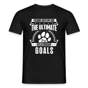 Angeln Hundebesitzer Hundeliebhaber Perfect Fishing Funn - Männer T-Shirt - Schwarz - Vorne - AI Model Male 178 light (178cm)