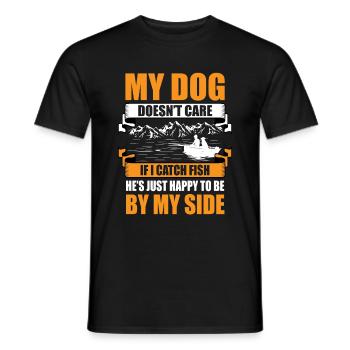 Propriétaires de chiens de pêche Amoureux des chiens Entonnoir de pêche parfait - T-shirt homme - noir - Devant - AI Model Male 178 light (178cm)