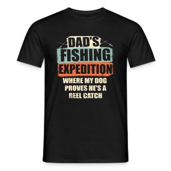 Angeln Hundebesitzer Hundeliebhaber Perfect Fishing Funn - Männer T-Shirt - Schwarz - Vorne - AI Model Male 178 light (178cm)