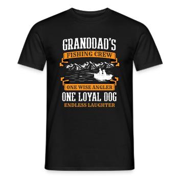 Angeln Großvater Großvater Fischer Enkel Lustig - Männer T-Shirt - Schwarz - Vorne - AI Model Male 178 light (178cm)