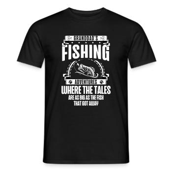 Angeln Großvater Großvater Fischer Enkel Lustig - Männer T-Shirt - Schwarz - Vorne - AI Model Male 178 light (178cm)
