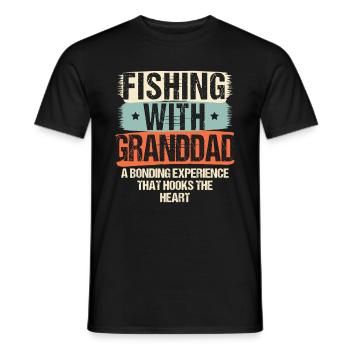 Angeln Großvater Großvater Fischer Enkel Lustig - Männer T-Shirt - Schwarz - Vorne - AI Model Male 178 light (178cm)