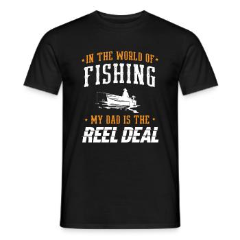 Pêche Papa Papa Pêcheur Childern Drôle Poisson Alors - T-shirt homme - noir - Devant - AI Model Male 178 light (178cm)