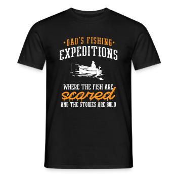 Pêche Papa Papa Pêcheur Childern Drôle Poisson Alors - T-shirt homme - noir - Devant - AI Model Male 178 light (178cm)