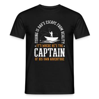 Pêche Papa Papa Pêcheur Childern Drôle Poisson Alors - T-shirt homme - noir - Devant - AI Model Male 178 light (178cm)