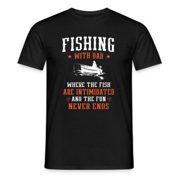 Pêche Papa Papa Pêcheur Childern Drôle Poisson Alors - T-shirt homme - noir - Devant - AI Model Male 178 light (178cm)