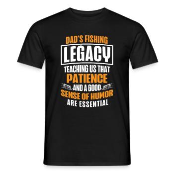 Pêche Papa Papa Pêcheur Childern Drôle Poisson Alors - T-shirt homme - noir - Devant - AI Model Male 178 light (178cm)