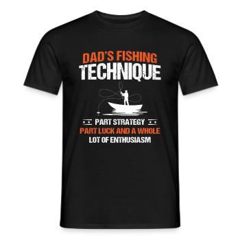 Pêche Papa Papa Pêcheur Childern Drôle Poisson Alors - T-shirt homme - noir - Devant - AI Model Male 178 light (178cm)
