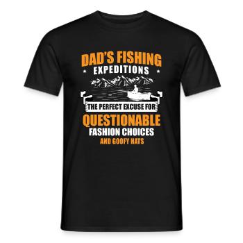 Pêche Papa Papa Pêcheur Childern Drôle Poisson Alors - T-shirt homme - noir - Devant - AI Model Male 178 light (178cm)