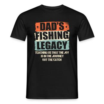Pêche Papa Papa Pêcheur Childern Drôle Poisson Alors - T-shirt homme - noir - Devant - AI Model Male 178 light (178cm)