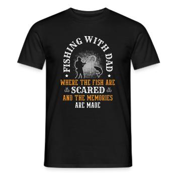 Pêche Papa Papa Pêcheur Childern Drôle Poisson Alors - T-shirt homme - noir - Devant - AI Model Male 178 light (178cm)