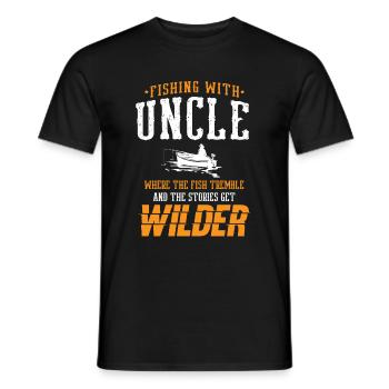 Angeln Onkel Fischer Onkel Lustiger Fisch Perfekt - Männer T-Shirt - Schwarz - Vorne - AI Model Male 178 light (178cm)