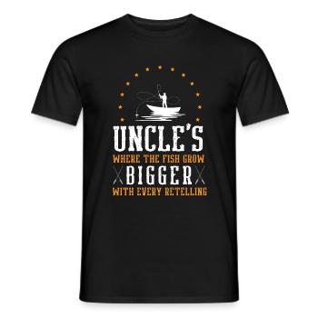 Angeln Onkel Fischer Onkel Lustiger Fisch Perfekt - Männer T-Shirt - Schwarz - Vorne - AI Model Male 178 light (178cm)