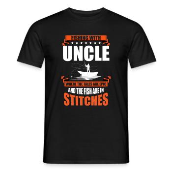 Pêche Oncle Pêcheur Oncles Drôle Poisson Parfait - T-shirt homme - noir - Devant - AI Model Male 178 light (178cm)