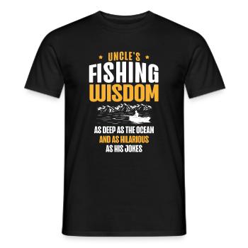 Angeln Onkel Fischer Onkel Lustiger Fisch Perfekt - Männer T-Shirt - Schwarz - Vorne - AI Model Male 178 light (178cm)