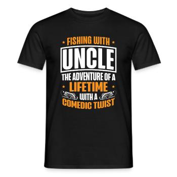 Pêche Oncle Pêcheur Oncles Drôle Poisson Parfait - T-shirt homme - noir - Devant - AI Model Male 178 light (178cm)