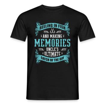 Pêche Oncle Pêcheur Oncles Drôle Poisson Parfait - T-shirt homme - noir - Devant - AI Model Male 178 light (178cm)