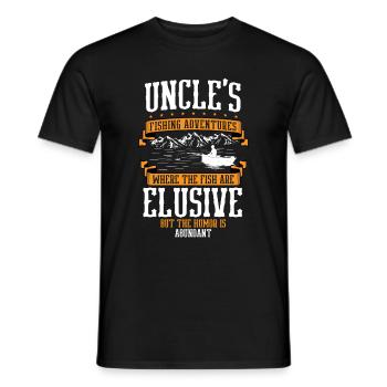 Angeln Onkel Fischer Onkel Lustiger Fisch Perfekt - Männer T-Shirt - Schwarz - Vorne - AI Model Male 178 light (178cm)