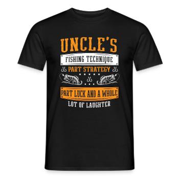 Pêche Oncle Pêcheur Oncles Drôle Poisson Parfait - T-shirt homme - noir - Devant - AI Model Male 178 light (178cm)