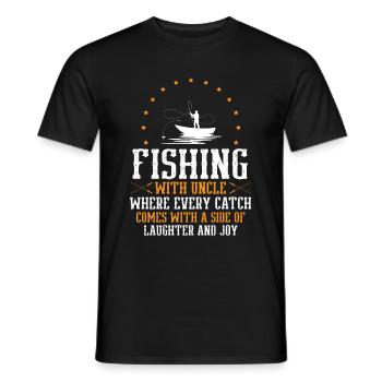 Pêche Oncle Pêcheur Oncles Drôle Poisson Parfait - T-shirt homme - noir - Devant - AI Model Male 178 light (178cm)
