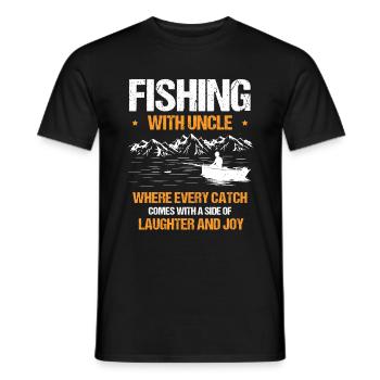 Pêche Oncle Pêcheur Oncles Drôle Poisson Parfait - T-shirt homme - noir - Devant - AI Model Male 178 light (178cm)