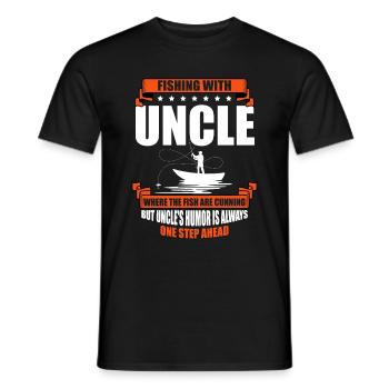 Pêche Oncle Pêcheur Oncles Drôle Poisson Parfait - T-shirt homme - noir - Devant - AI Model Male 178 light (178cm)