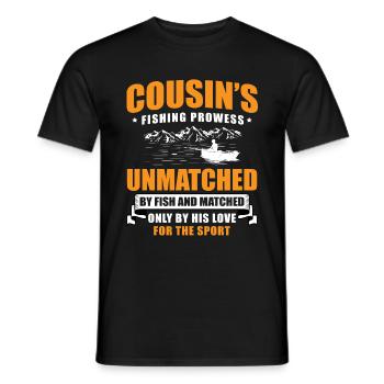 Pêche Cousin Pêcheur Cousins Drôle Poisson Perfec - T-shirt homme - noir - Devant - AI Model Male 178 light (178cm)