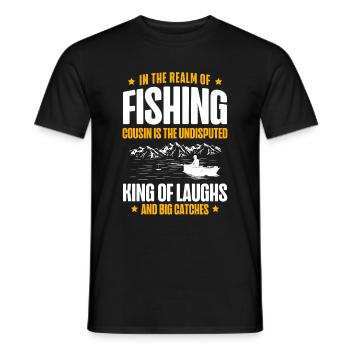 Pêche Cousin Pêcheur Cousins Drôle Poisson Perfec - T-shirt homme - noir - Devant - AI Model Male 178 light (178cm)