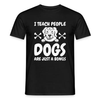 Dog Trainer Dog Training Training Dogs Pet Care Pr - Men's T-Shirt - black - Front - AI Model Male 178 light (178cm)