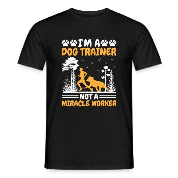 Dresseur de chiens Dressage de chiens Dressage de chiens Soins aux animaux de compagnie Pr - T-shirt homme - noir - Devant - AI Model Male 178 light (178cm)