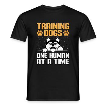 Dog Trainer Dog Training Training Dogs Pet Care Pr - Men's T-Shirt - black - Front - AI Model Male 178 light (178cm)