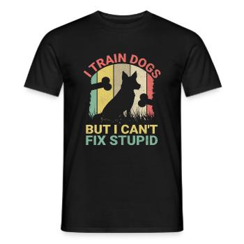 Dog Trainer Dog Training Training Dogs Pet Care Pr - Men's T-Shirt - black - Front - AI Model Male 178 light (178cm)