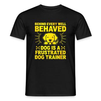 Dresseur de chiens Dressage de chiens Dressage de chiens Soins aux animaux de compagnie Pr - T-shirt homme - noir - Devant - AI Model Male 178 light (178cm)