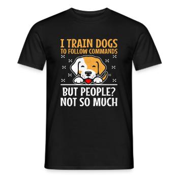 Dog Trainer Dog Training Training Dogs Pet Care Pr - Men's T-Shirt - black - Front - AI Model Male 178 light (178cm)